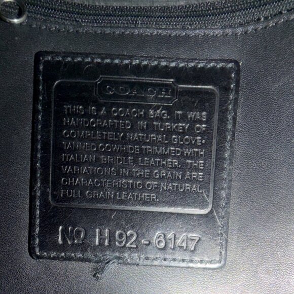 VTG Coach Legacy Monterey Flap 6147 Black Leather Nickel Shoulder Bag 90s Turkey - Picture 10 of 10